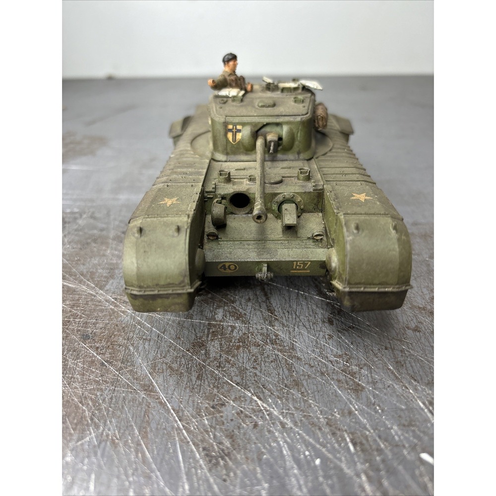 1/35 Built Painted British Churchill Crocodile Flamethrower Tank BRITON W/Figure - Picture 9 of 13